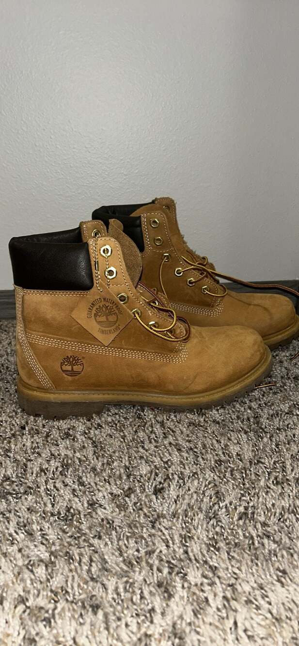 Men's Premium 6-Inch Waterproof Boots, Size 8 - Wheat Nubuck